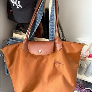Longchamp Brown Tote Bag in Large size